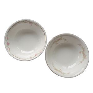 Vintage Crooksville China Co. Vegetable Serving Bowls CRO386 CRO266 Rose Swags